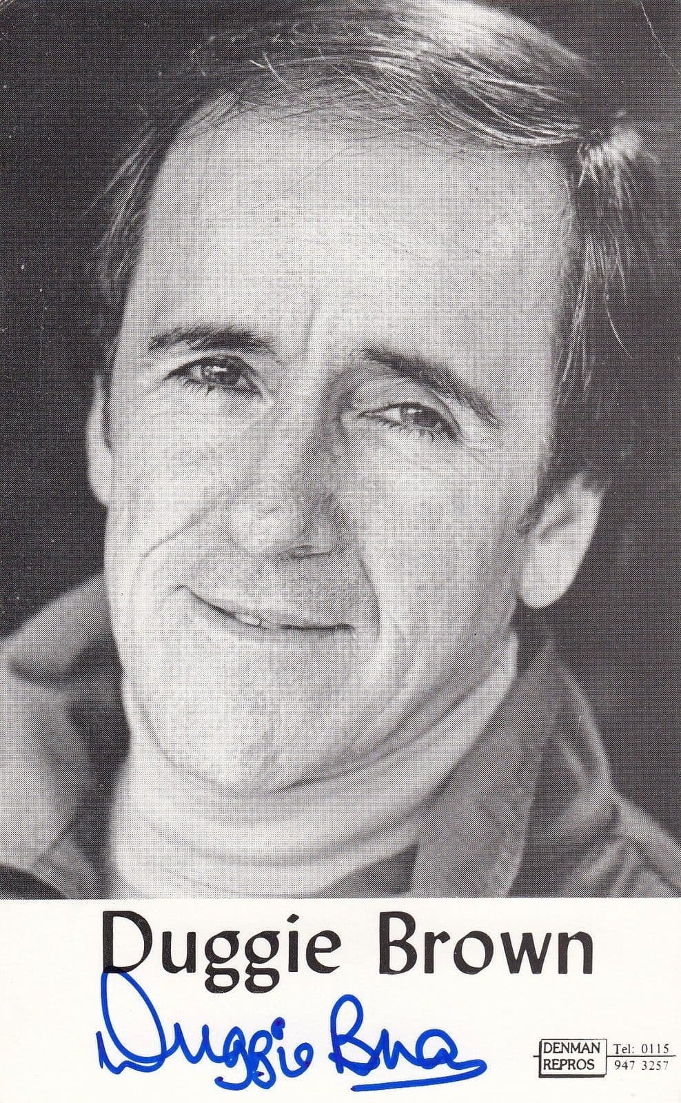 Duggie Brown The Comedians Granada TV Vintage Undedicated Hand Signed Photo