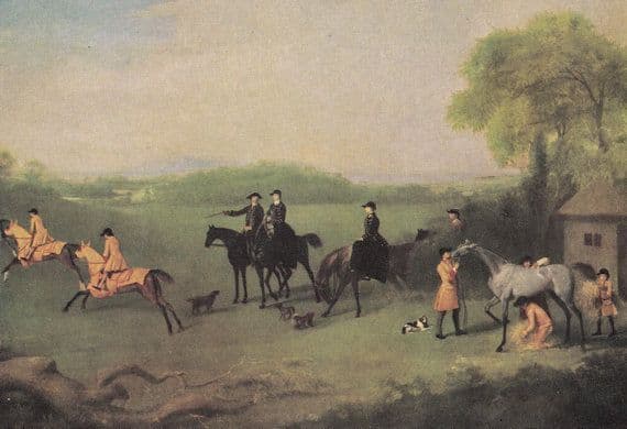 Duke and Duchess of Richmond Watching Horses Exercising George Stubbs Painting Postcard
