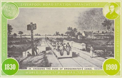 Duke Of Bridgewaters Canal Words Oldest Railway Terminal Postcard