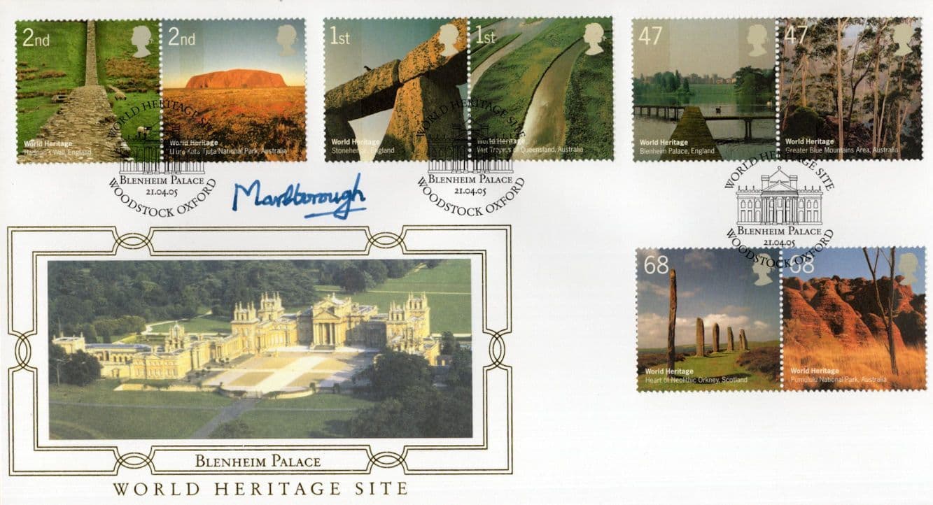 Duke Of Marlborough World Heritage Woodstock Hand Signed FDC