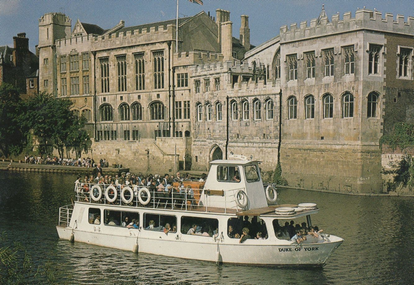 Duke Of York Guided Boat Trip at Lendal Bridge Yorkshire Postcard