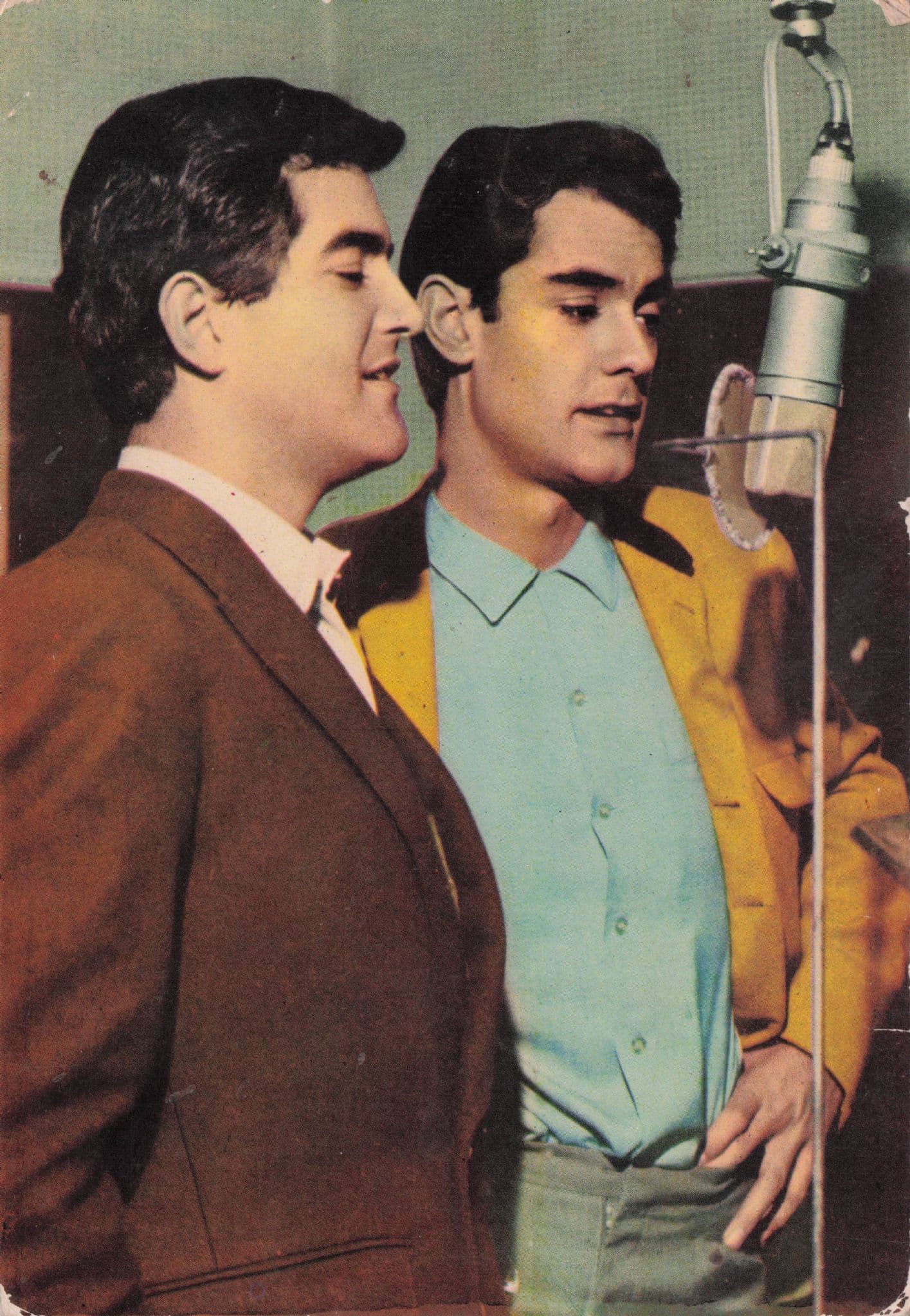 Duo Dinamico Pop Music Vintage 1960s Rare Spanish Postcard