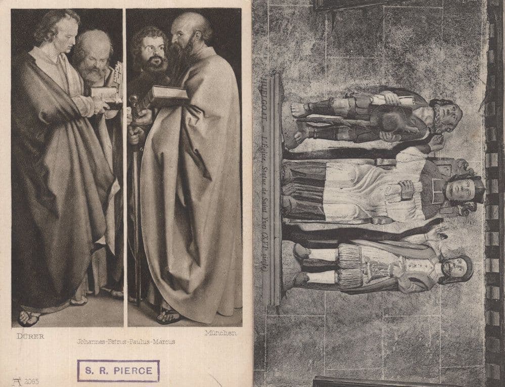Durer Johannes Marcus Peter Paul Painting 2x Art Postcard s