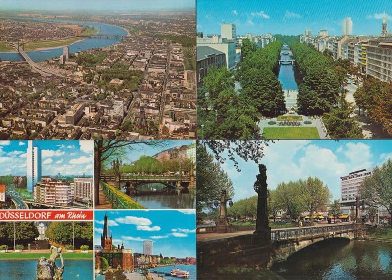 Dusseldorf Em Rhein 4x Lake River x 1970s German Postcard s
