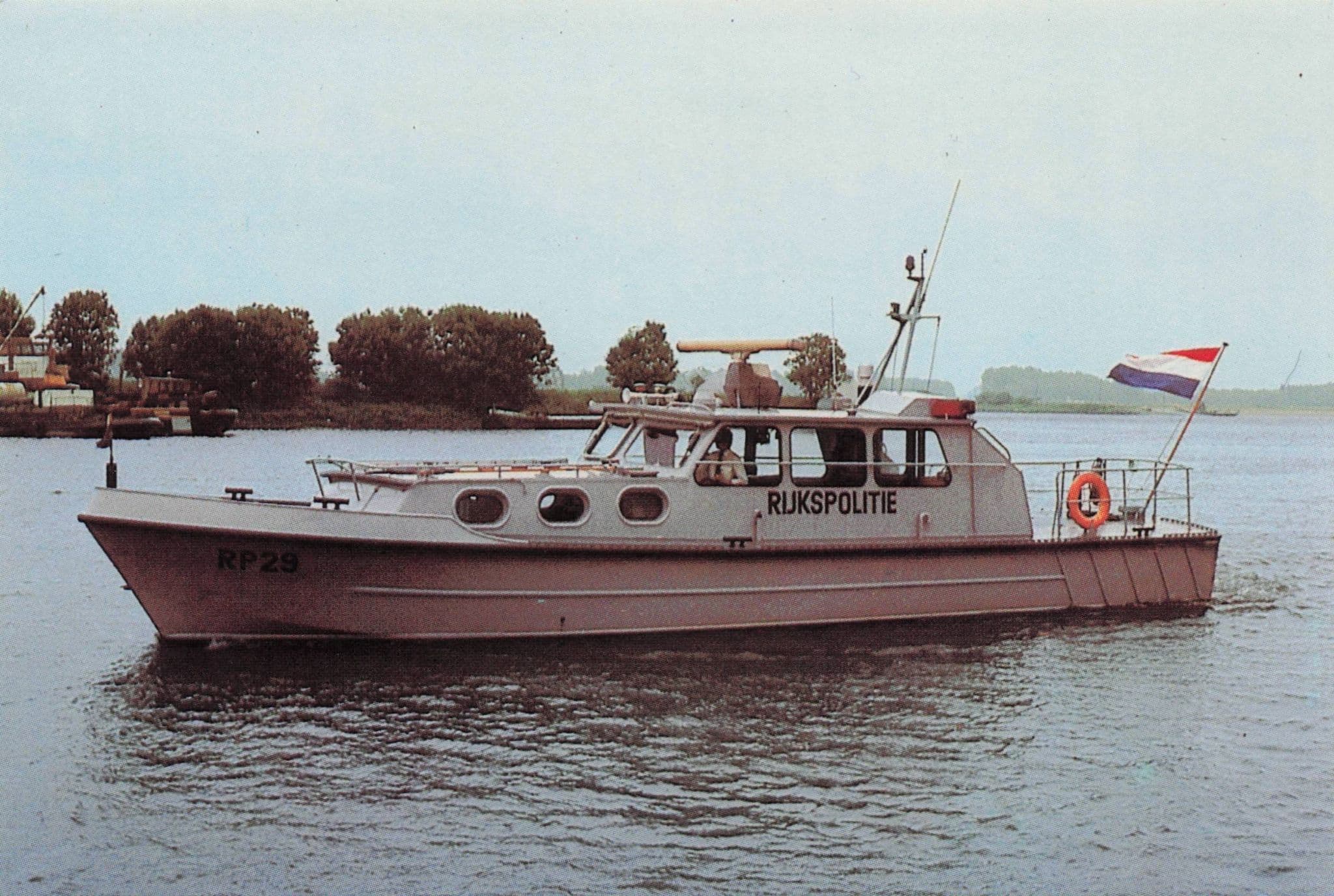 Dutch Holland Police Politie Mercedes Diesel Ship Boat Trade Photo Card