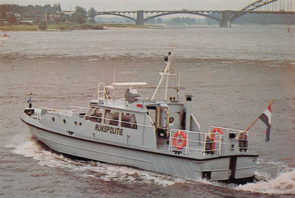 Dutch Holland Police Politie Mercedes Diesel Ship Rare Trade Photo Card