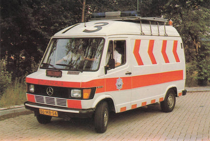 Dutch Holland Police Politie Mercedez Benz 307D Van Transport Trade Card