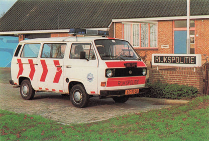 Dutch Holland Police Politie Volkswagen Bus Transport Photo Card
