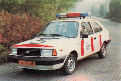 Dutch Holland Police Politie Volvo 343 Car Transport Photo Trade Card