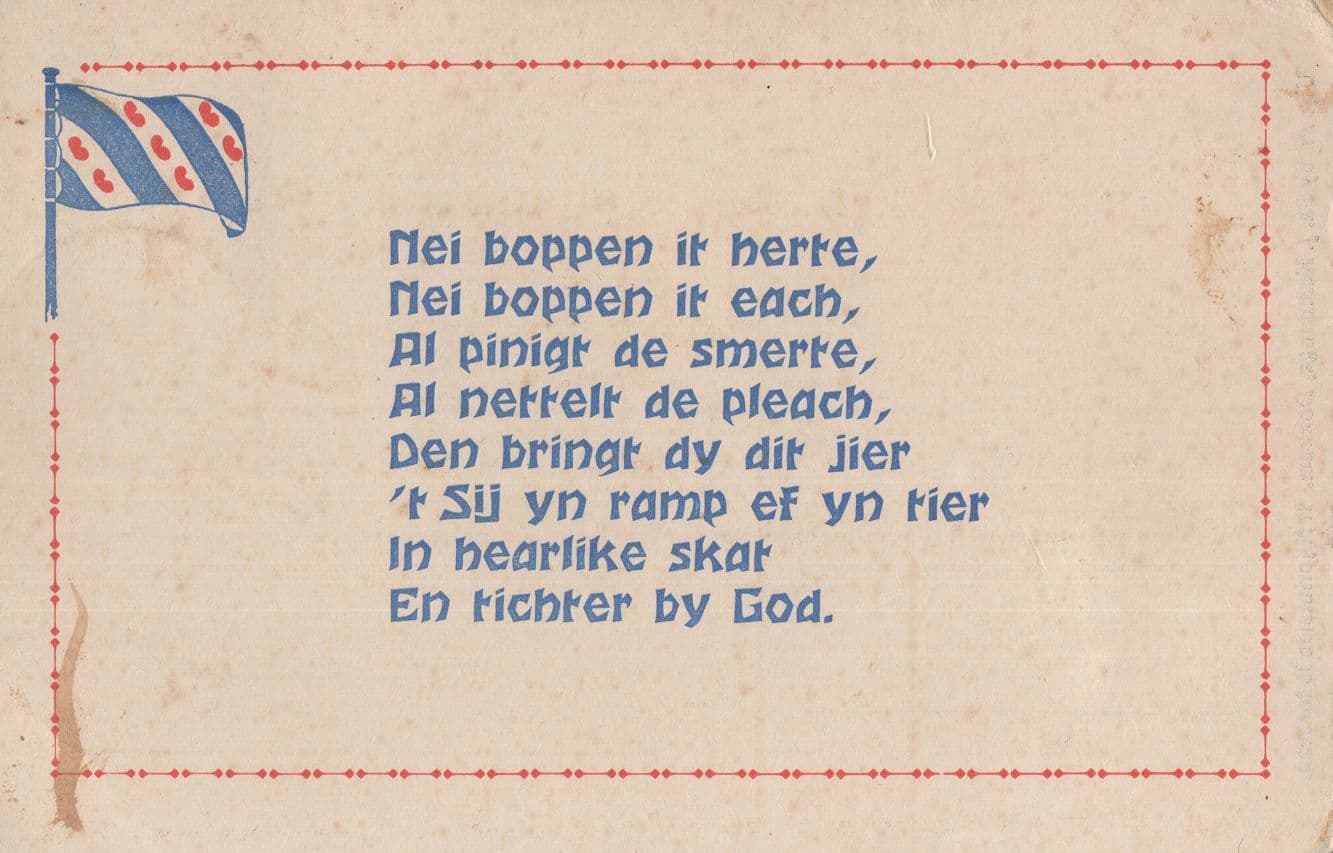 Dutch WW2 Flag Multi Signed Autograph Holland Station Old Postcard