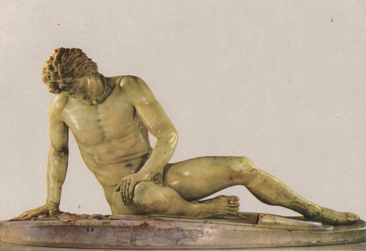 Dying Gladiator Gaul Roman Rome Antique Sculpture Postcard