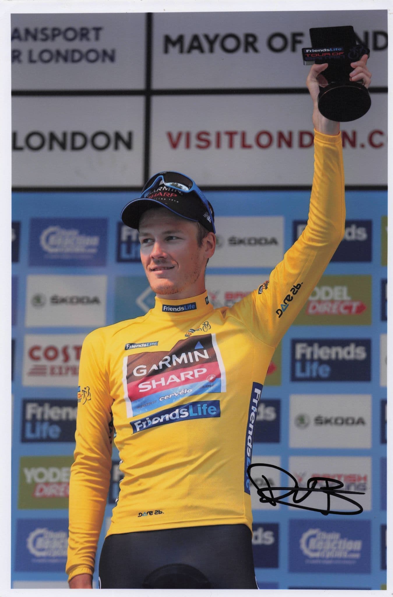 Dylan Van Baarle Dutch Cyclist 2014 Tour De Britain 12x8 Hand Signed Photo