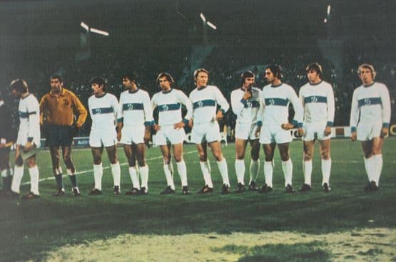 Dynamo Kiev 1970s European Football Squad Team Postcard
