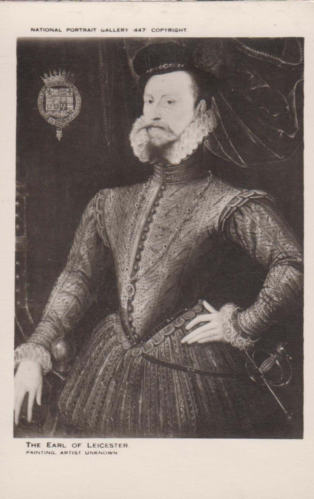 Earl Of Leicester London National Portrait Gallery Antique Painting Postcard