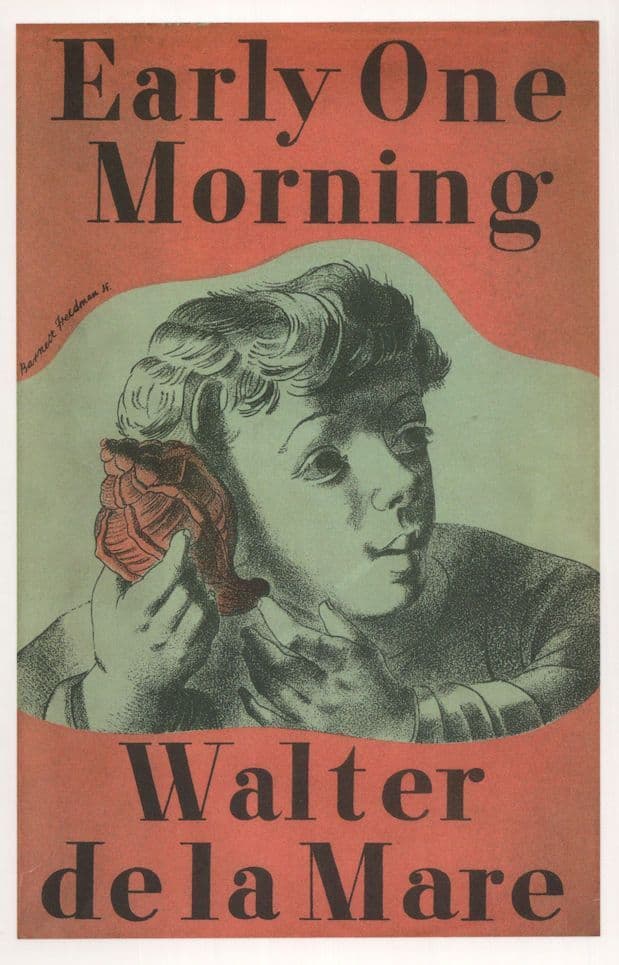 Early One Morning Walter De La Mare 1935 Book Postcard