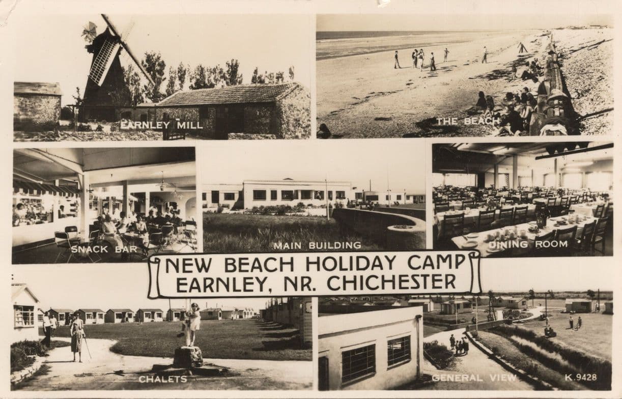 Earnley New Beach Holiday Camp Chichester Sussex Real Photo Postcard