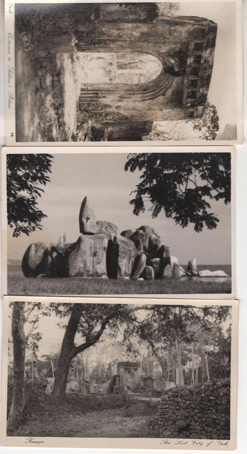 East African Mystic Rock Stones Formation Sultans Palace 3x RPC Postcard s