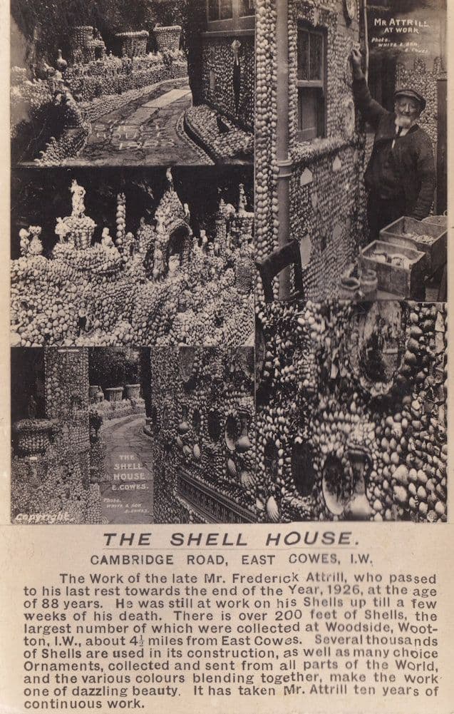 East Cowes Shell House Cambridge Road Old Real Photo Postcard