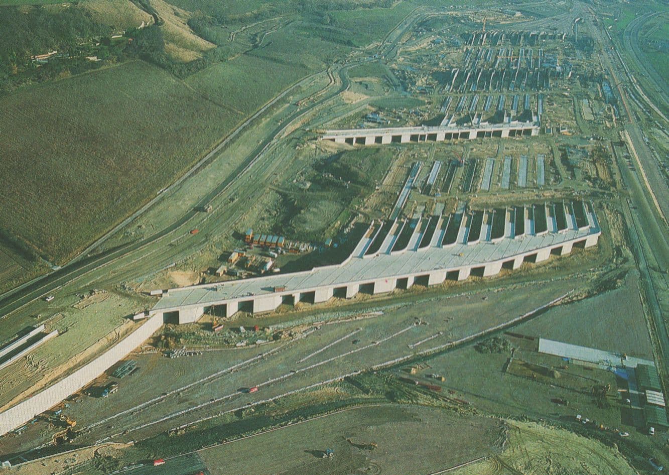 East View Of Folkestone Terminal Channel Euro Tunnel Kent Postcard