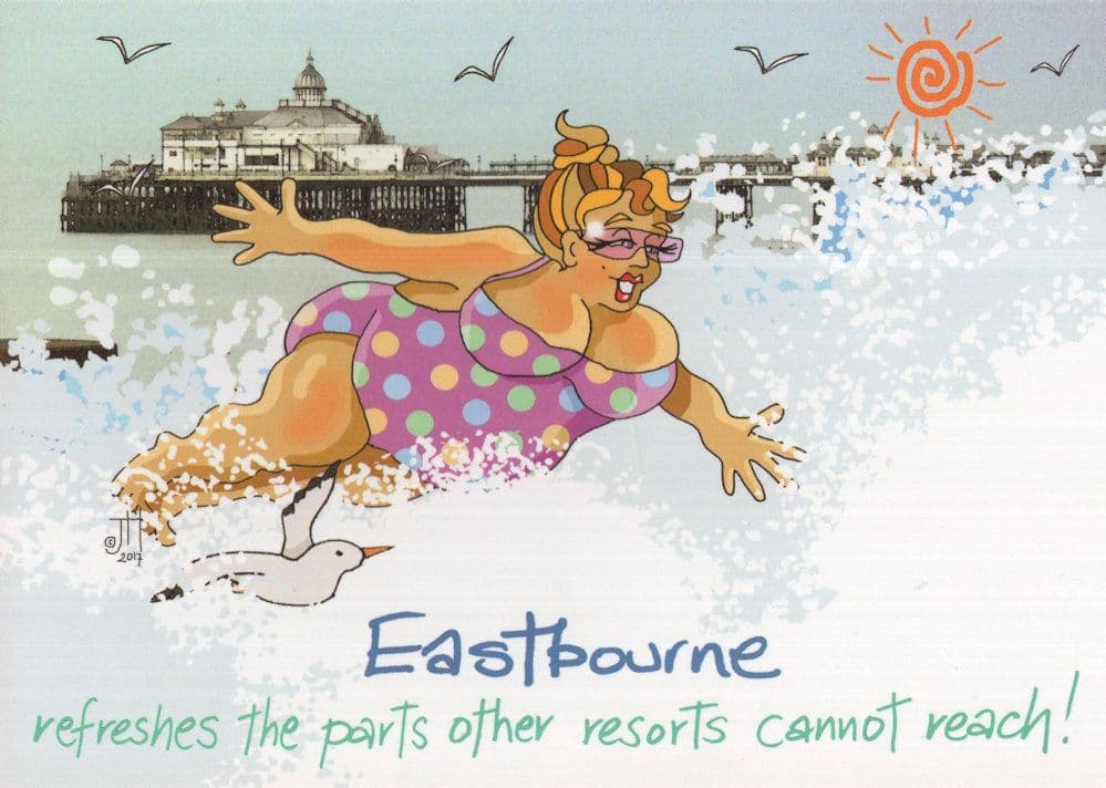 Eastbourne Heineken Beer Lager Advert Parody Comic Sussex Postcard