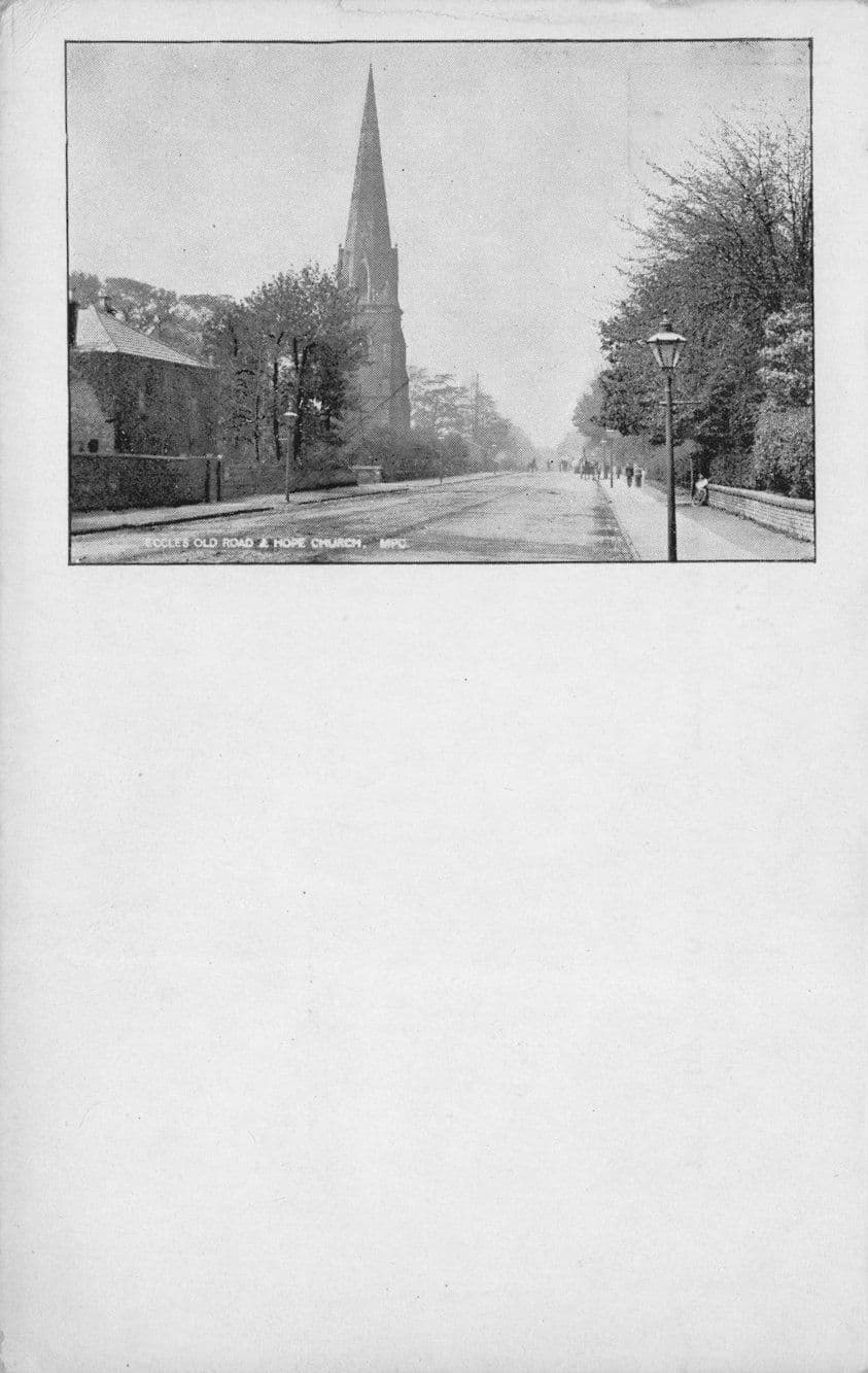 Eccles Old Road Lancashire Antique Postcard