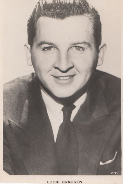 Eddie Bracken Hand Signed Photo Postcard & Letter Message To Fan