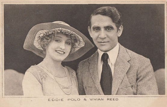 Eddie Polo with Vivian Reed Antique Postcard