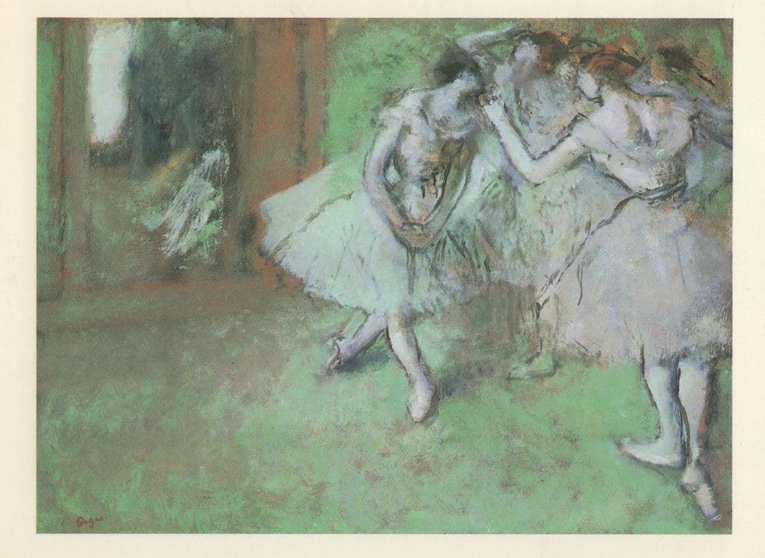 Edgar Degas A Group Of Dancers Scottish Gallery Rare Painting Postcard