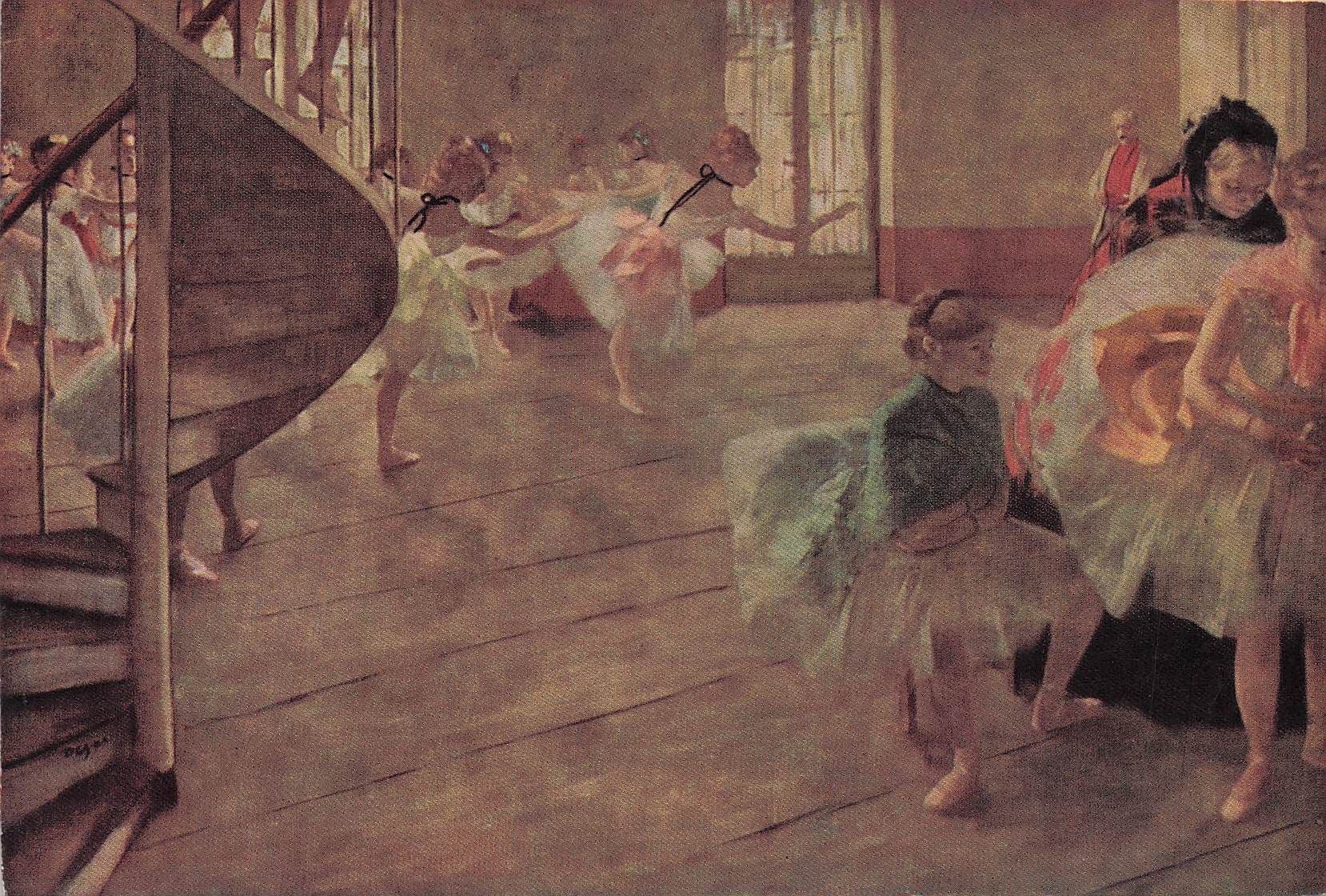 Edgar Degas The Rehearsal Glasgow Art Gallery Painting Postcard