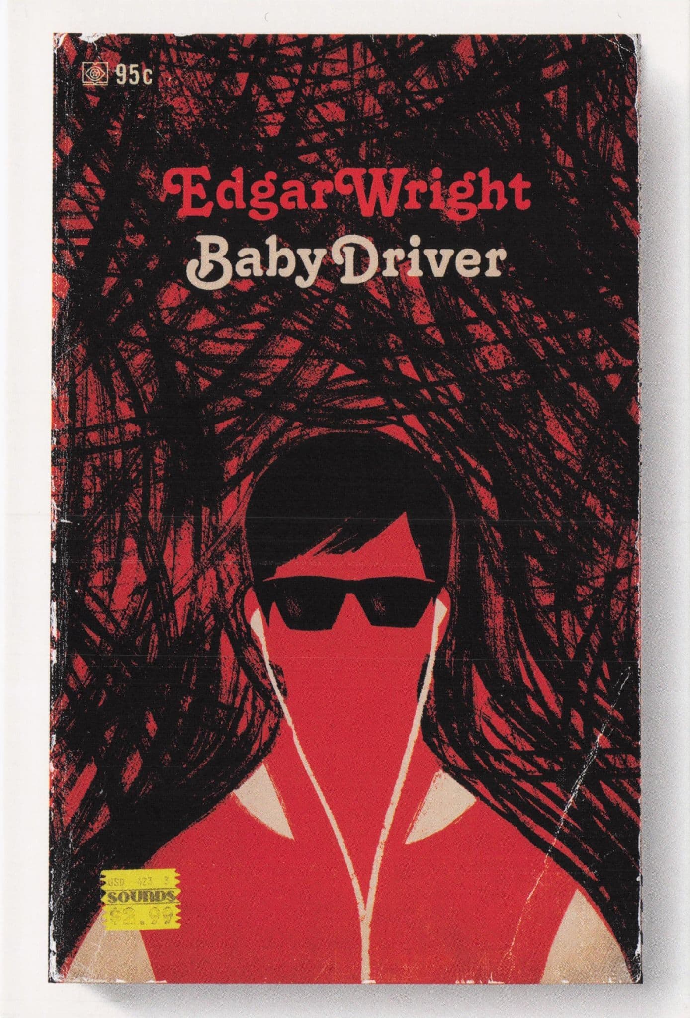 Edgar Wright Baby Driver Film Movie As Rare Old Book Cover Postcard
