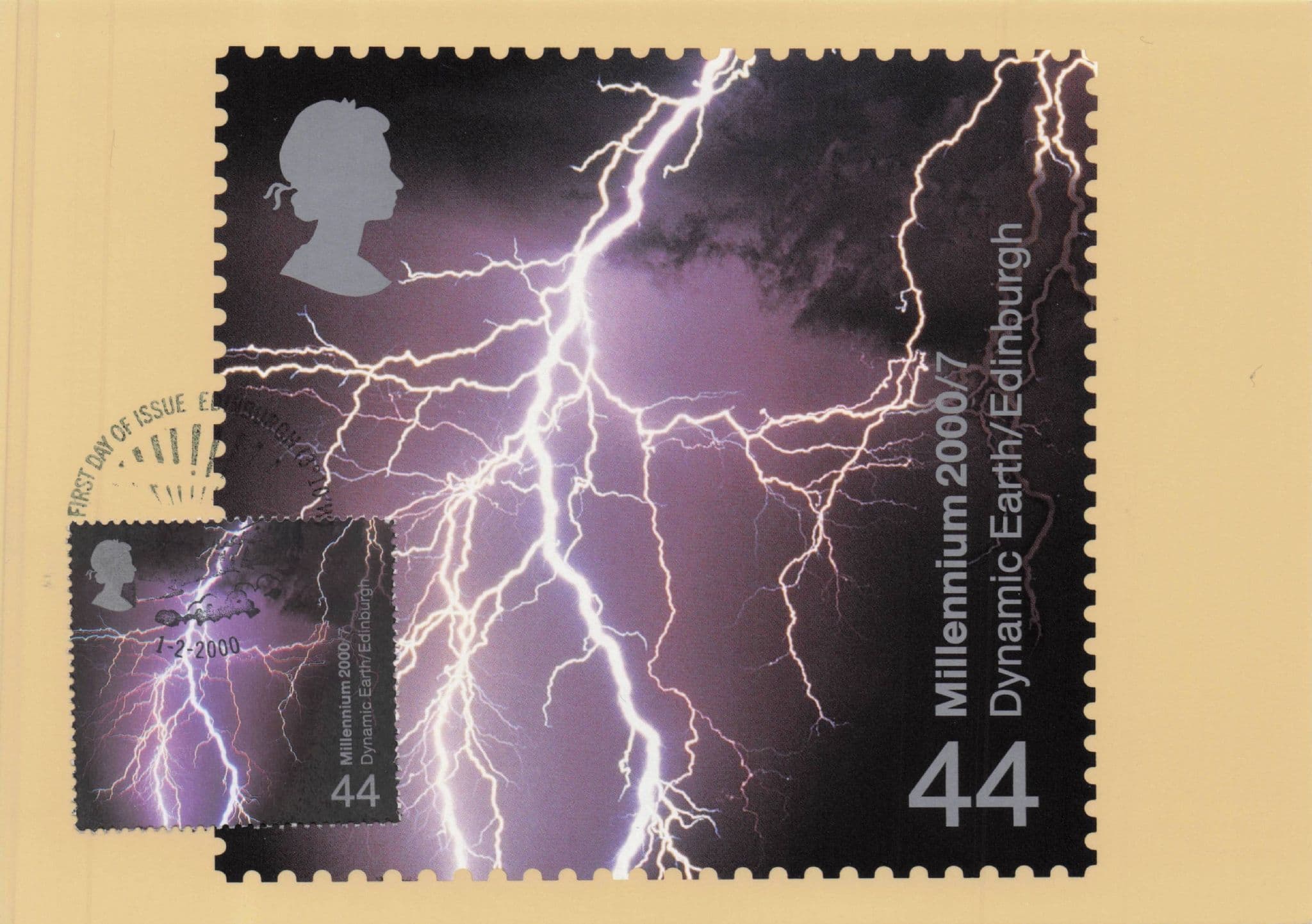 Edinburgh Electricity Scotland Weather Lightning FDC Postcard
