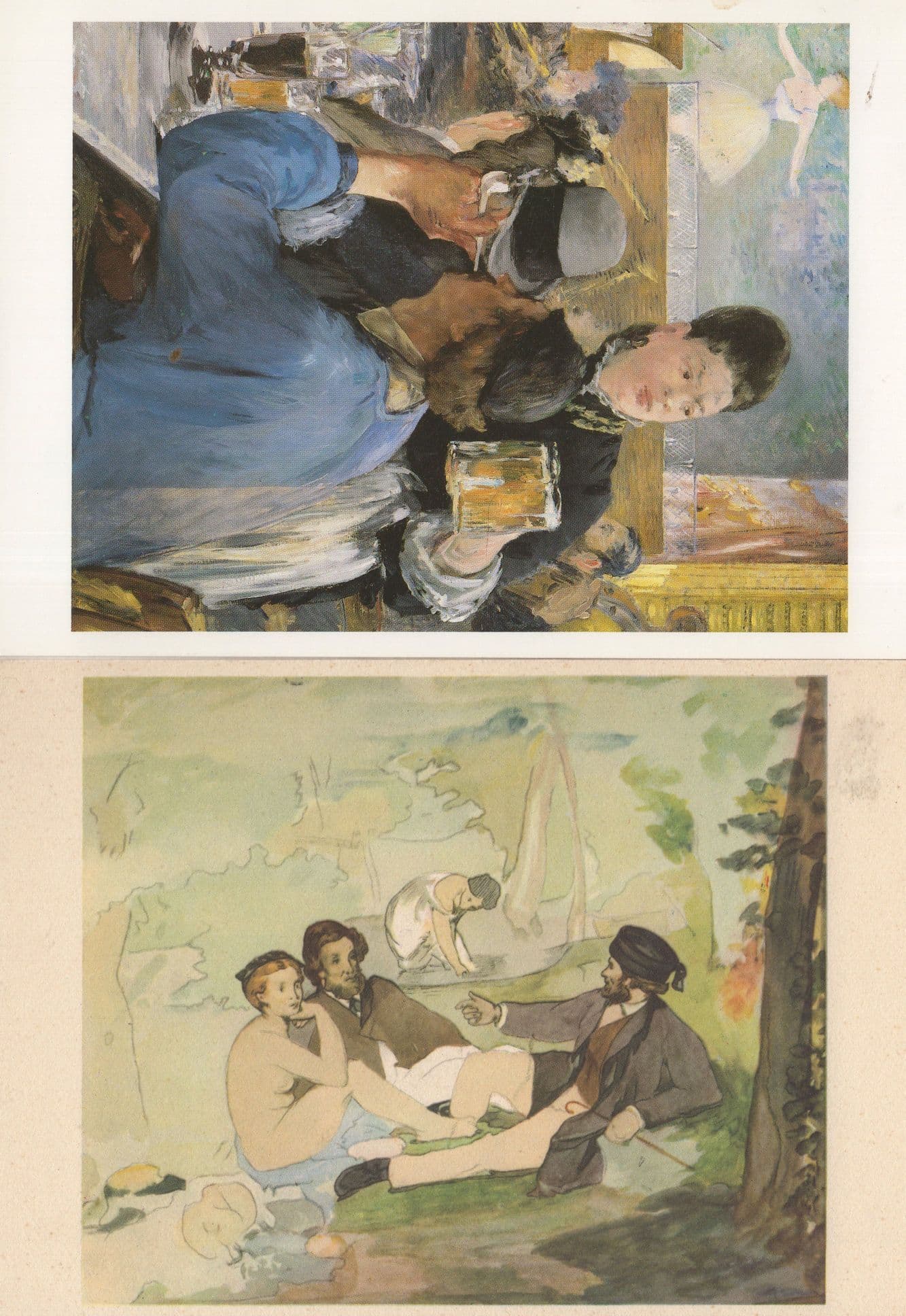 Edouard Manet The Waitress Dejeuner Sur L'Herbe 2x Postcard s