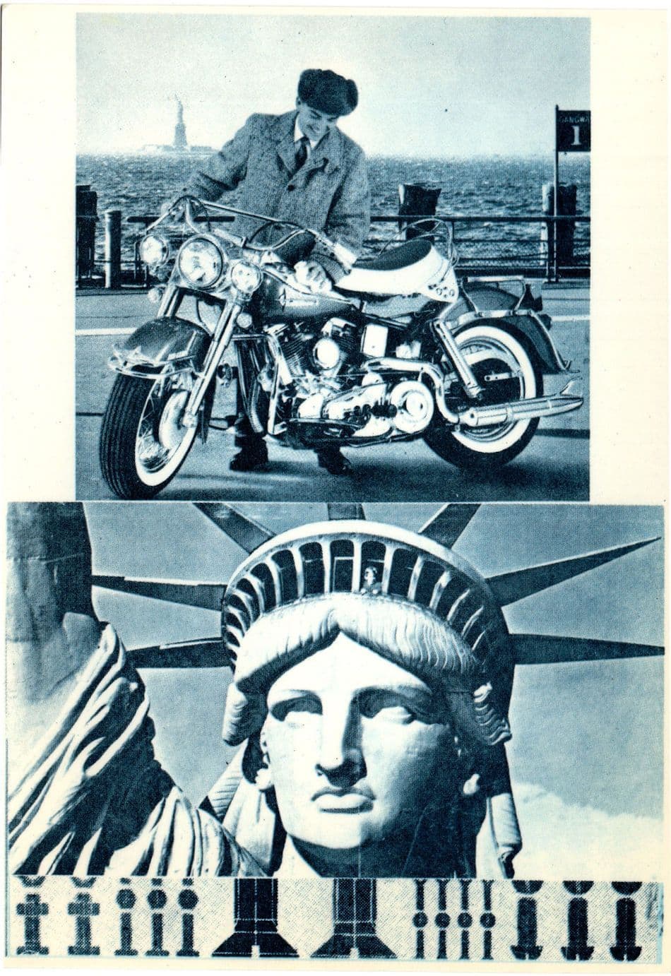 Eduardo Paolozzi 59 Varieties Of Paradise Motorcyclist Scooter Painting Postcard