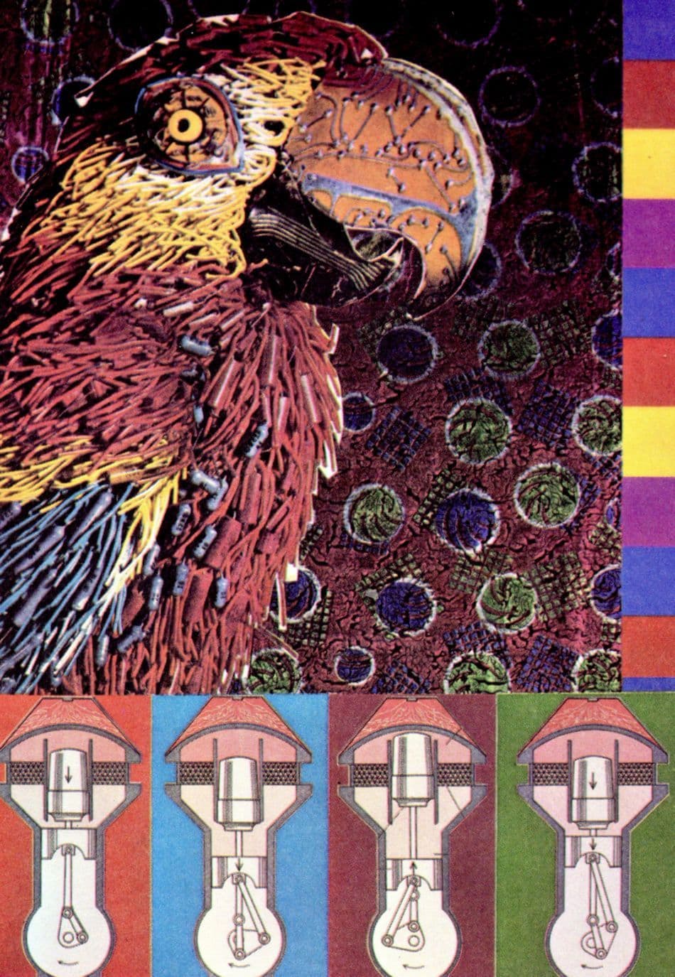 Eduardo Paolozzi Will Man Desert The Dog For The Dolphin Scottish Painting Postcard