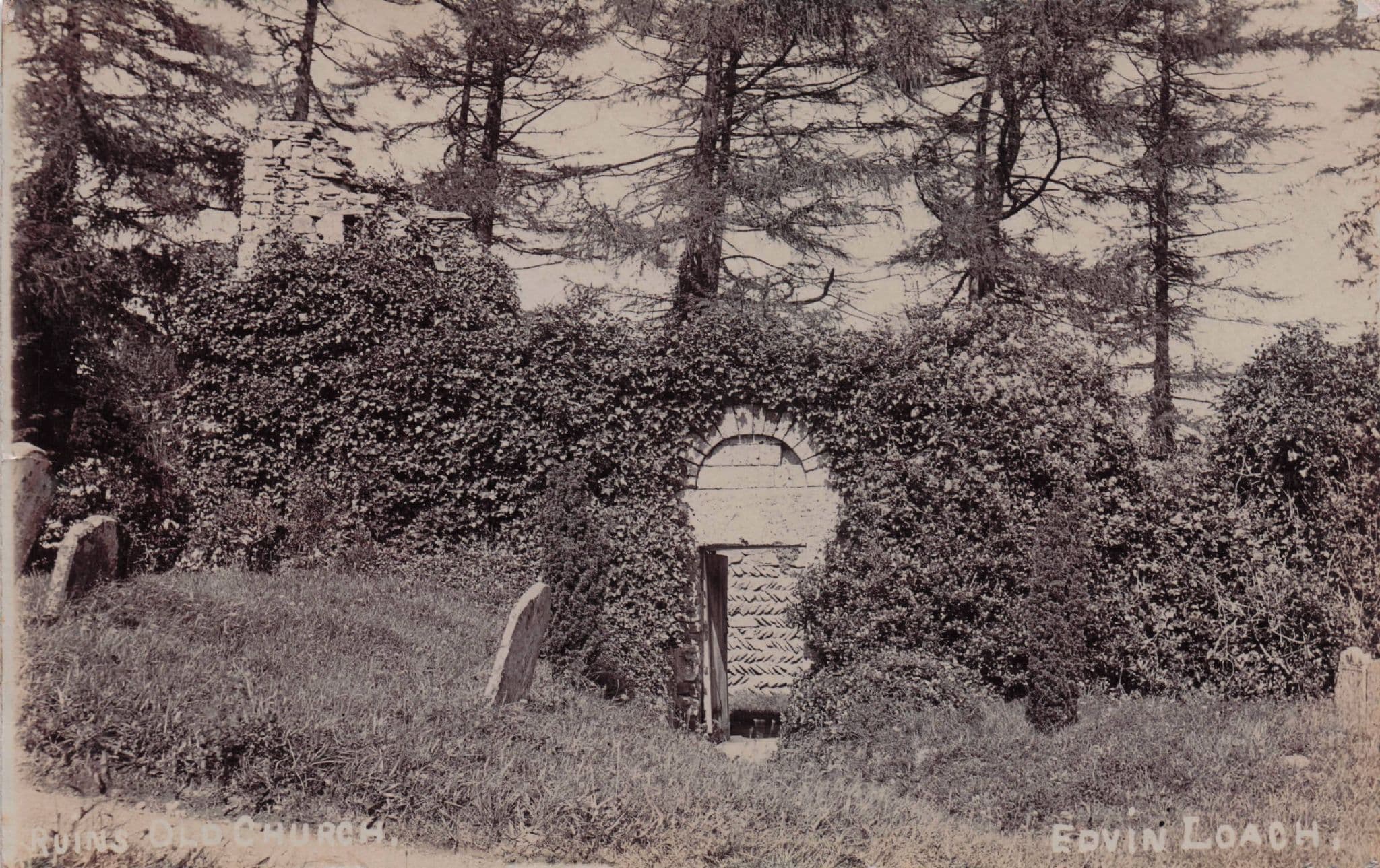 Edvin Loach Graveyard Herefordshire Old Real Photo Postcard