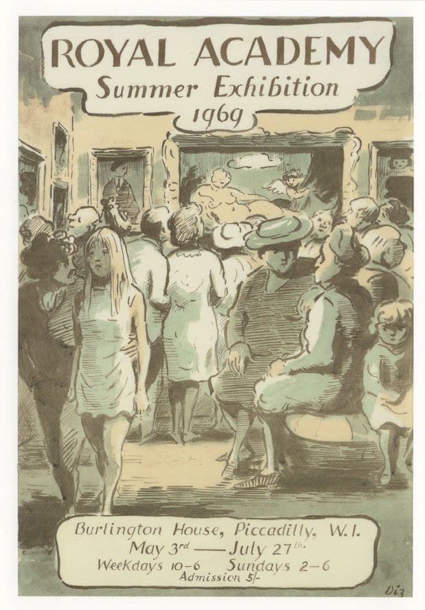 Edward Ardizzone London RA Summer Exhibition 1969 Painting Poster Postcard