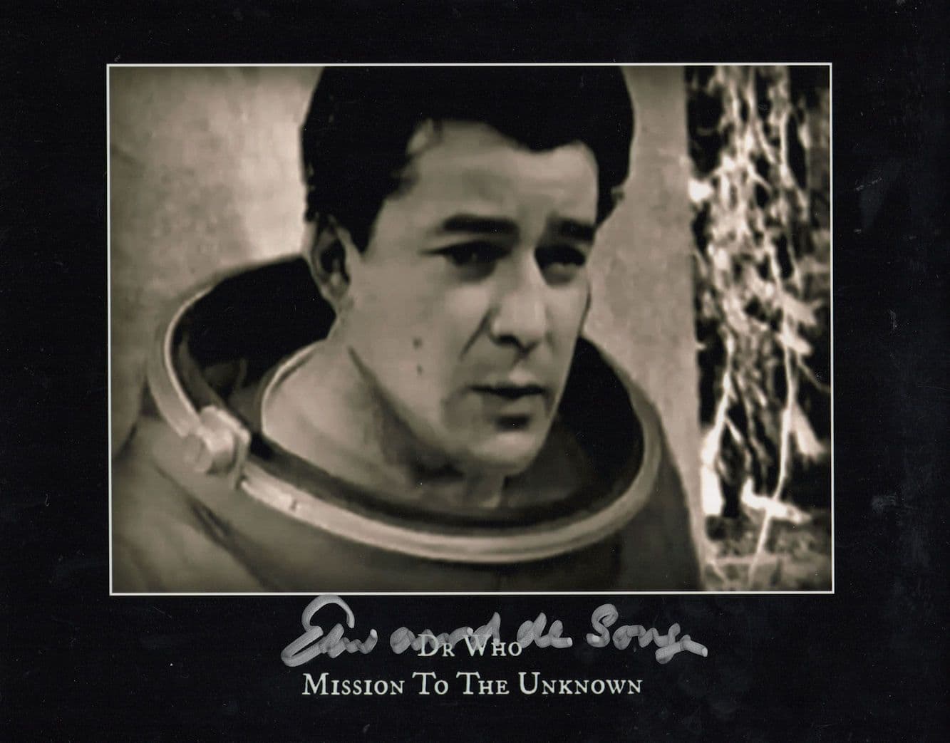 Edward De Souza Dr Who Mission To The Unknown 10x8 Hand Signed Photo