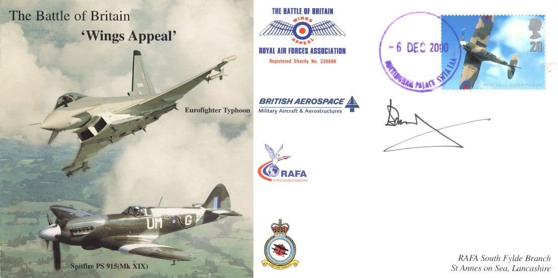 Edward Duke Of Kent Wings Appeal Hand Signed FDC Limited To 50 & MORE