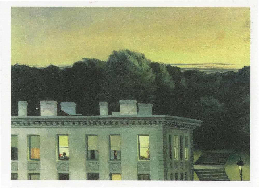 Edward Hopper House At Dusk Delaware Art Museum Postcard