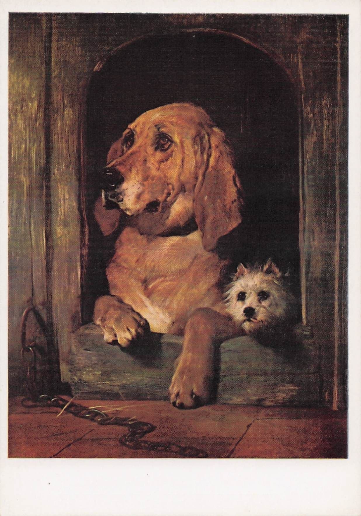 Edward Landseer Dignity & Imprudence Tate Gallery Dog Painting Postcard
