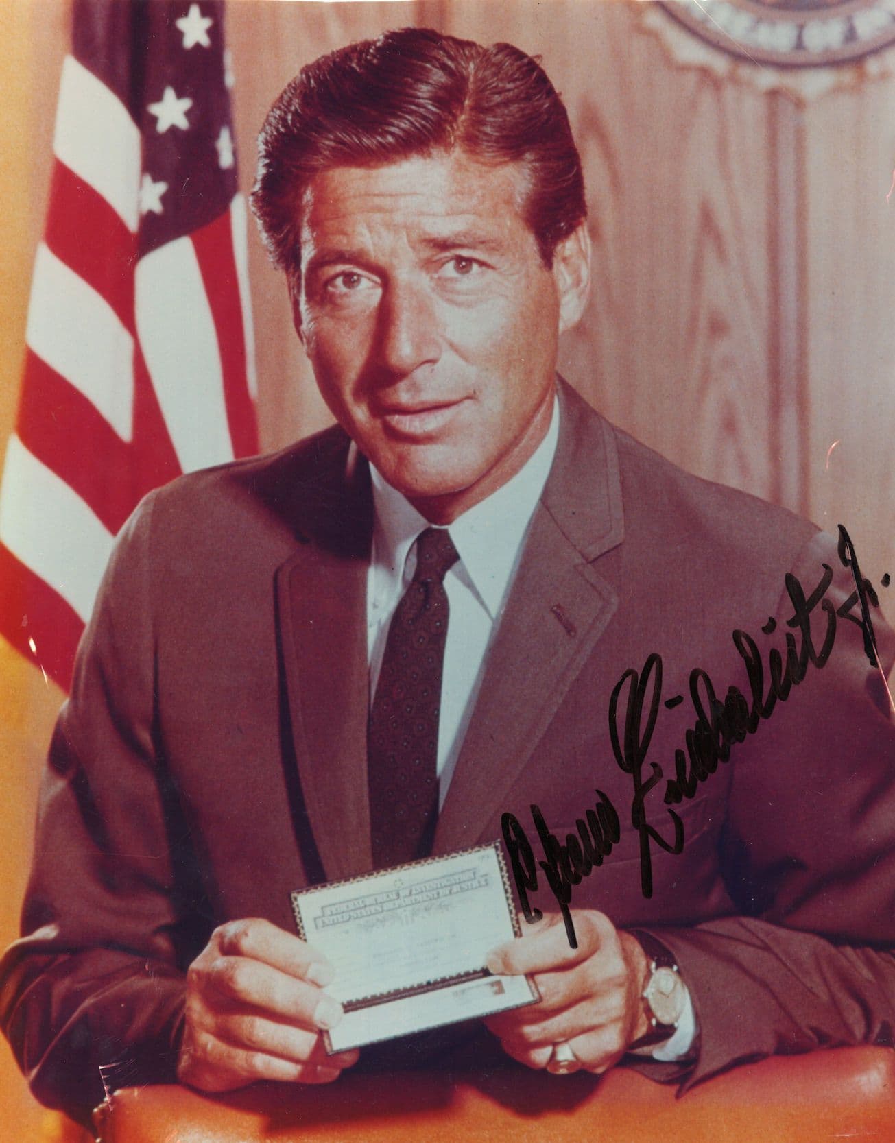Efrem Zimbalist Jr 77 Sunset Strip Large 10x8 Hand Signed Photo