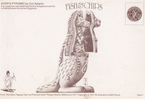 Egpytians Arrive Into Australia Fish & Chips Comic Australian Postcard