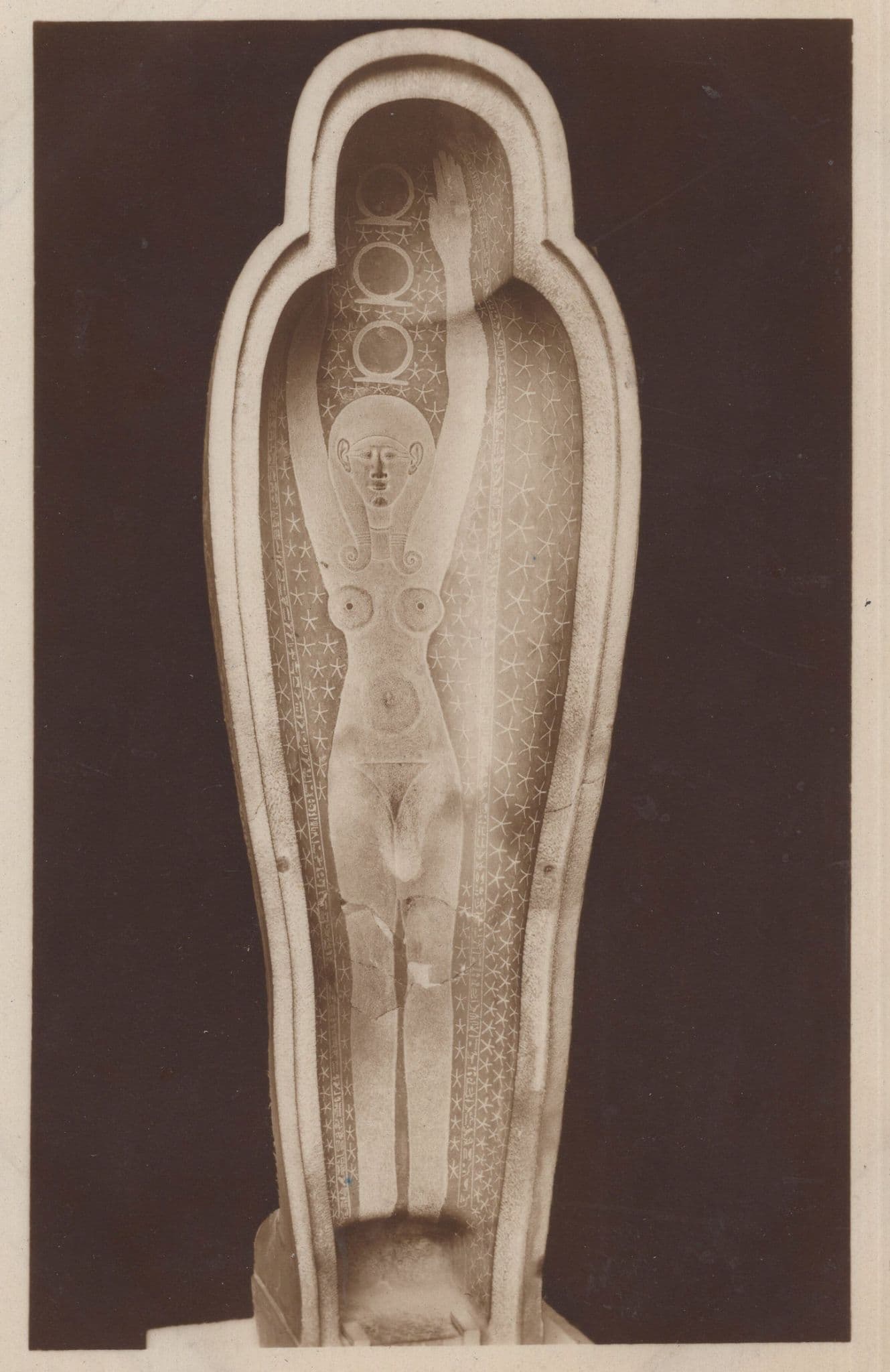 Egyptian Statue Of Dame Tent-Api Antique Egypt Postcard
