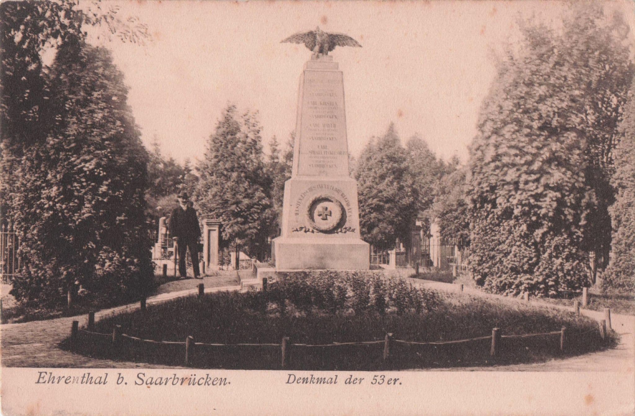 Ehrenthal German War Military Statue Monument Antique Postcard