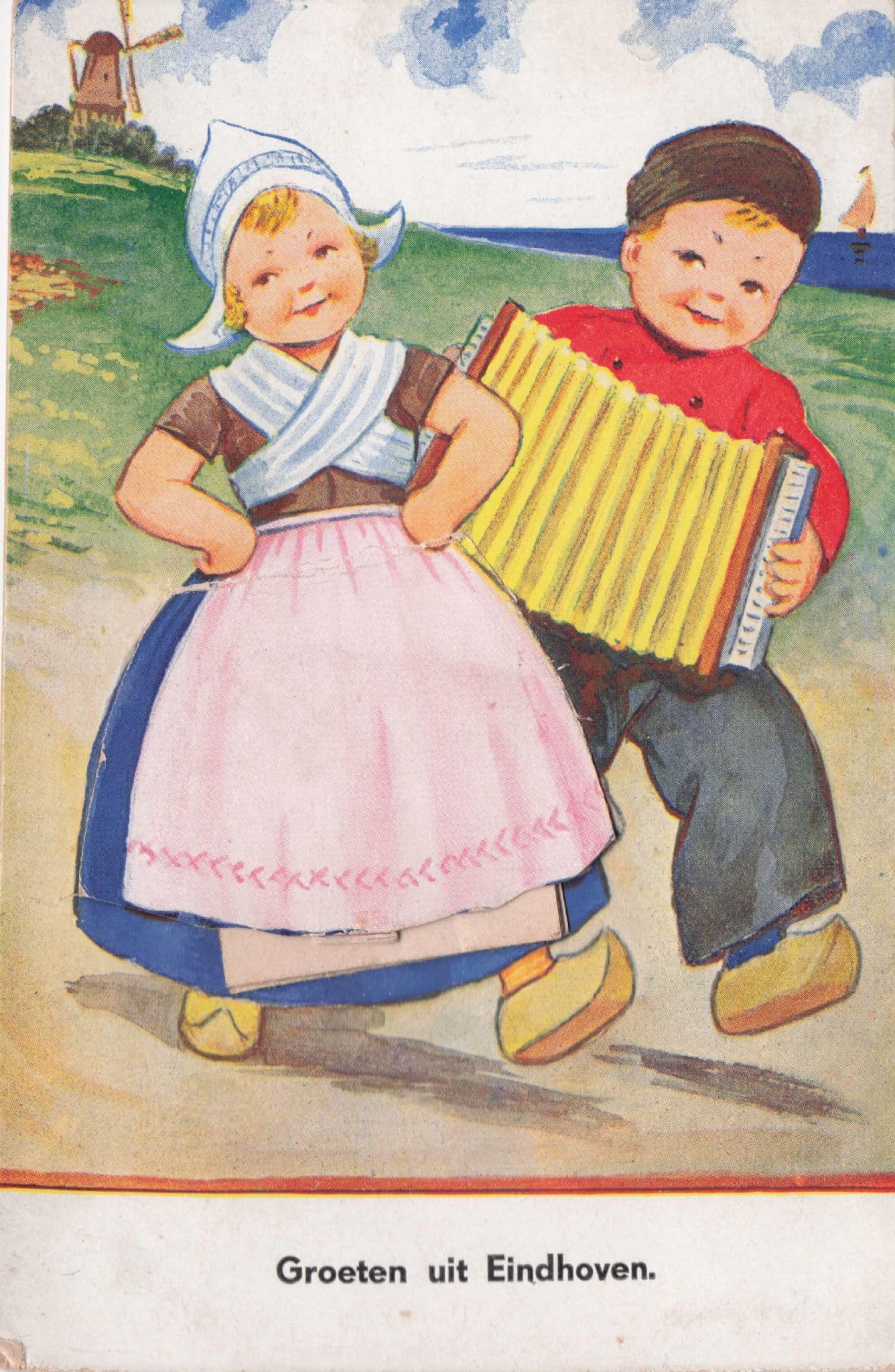Eindhoven Dutch Mailing Novelty Lifting Skirt Fashion Old Postcard