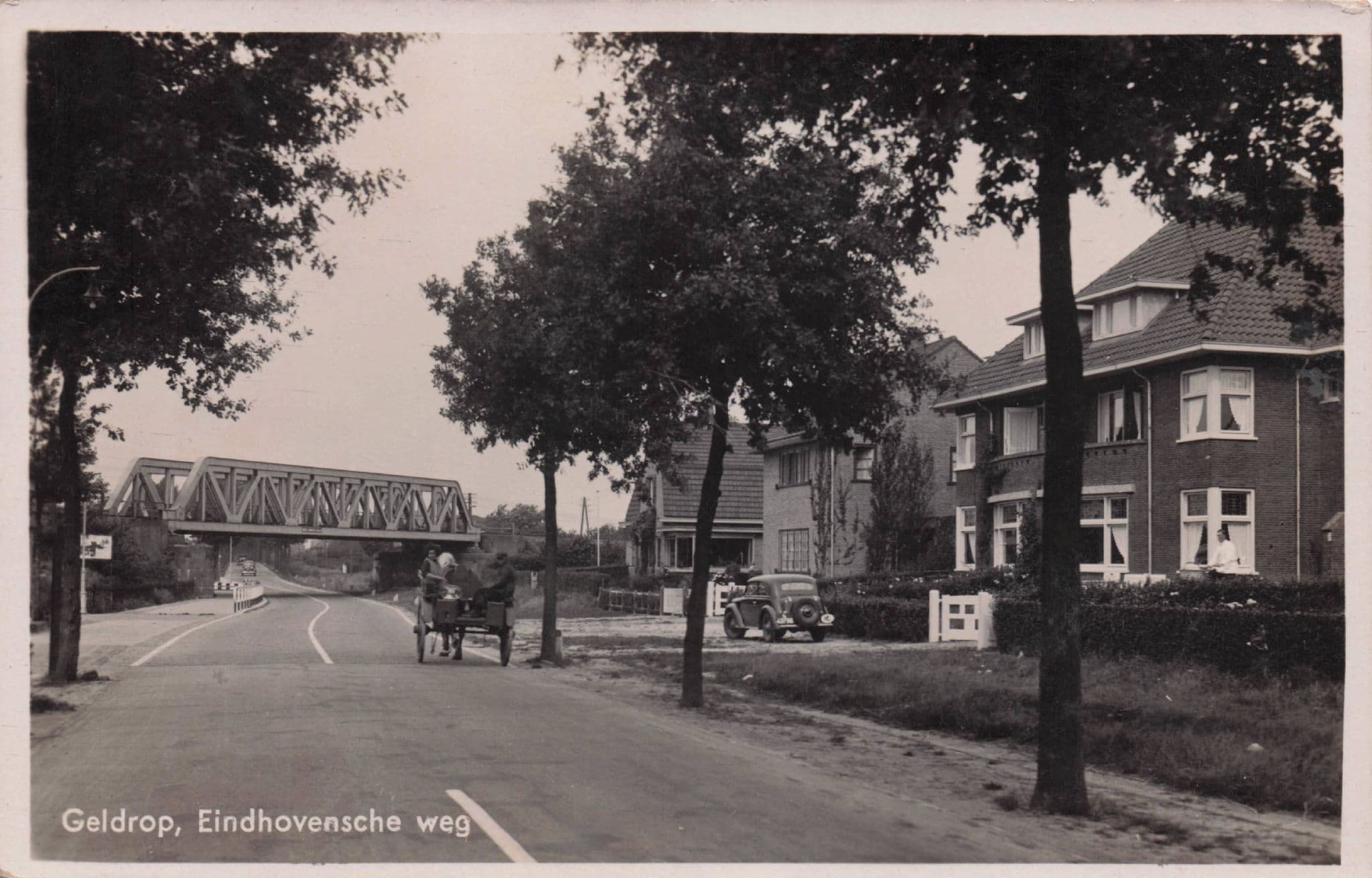 Eindhovensche Weg Geldrop North Brabant Holland Old RPC Postcard