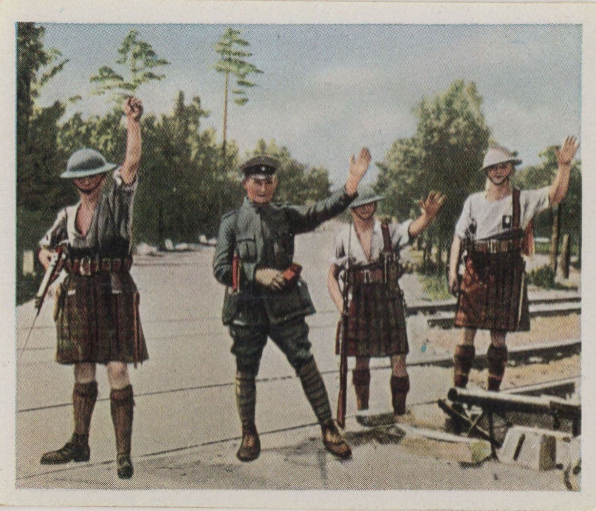 Einschreiten Der Entende In Oblichlesien Germany Cigarette Card