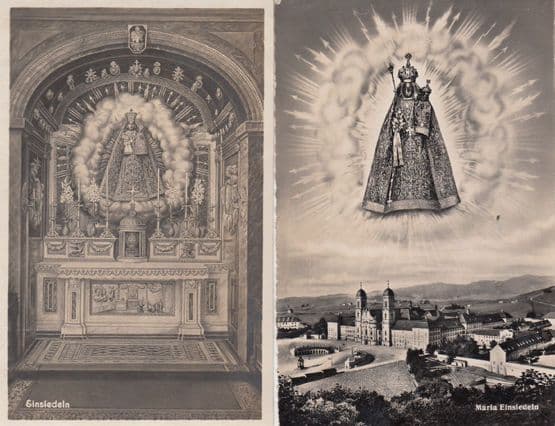 Einsledeln 2x Antique Postcard