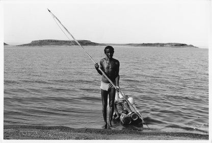 El Molo Crocodile Turtle Fisherman Lake Turkana Kenya Vintage 9x7 Photo
