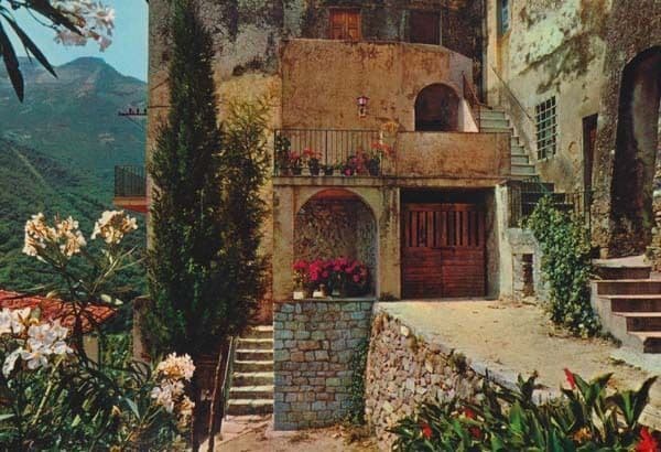 Elba Pitoresca Marciana Italy Noci Street Via Delle Noci Italian Postcard